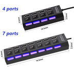 USB Hub 4 and 7 ports.
