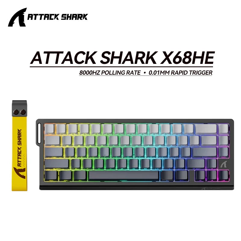 ATTACK SHARK X68HE 8KHz Wired Magnetic Gaming  Keyboard.