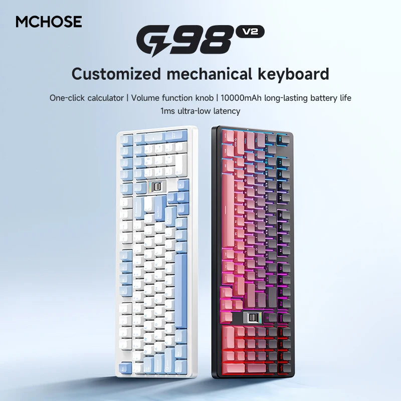 MCHOSE G98V2 Wireless Mechanical Keyboard.
