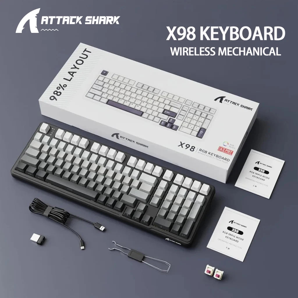 Attack Shark X98 Wireless Mechanical Keyboard.