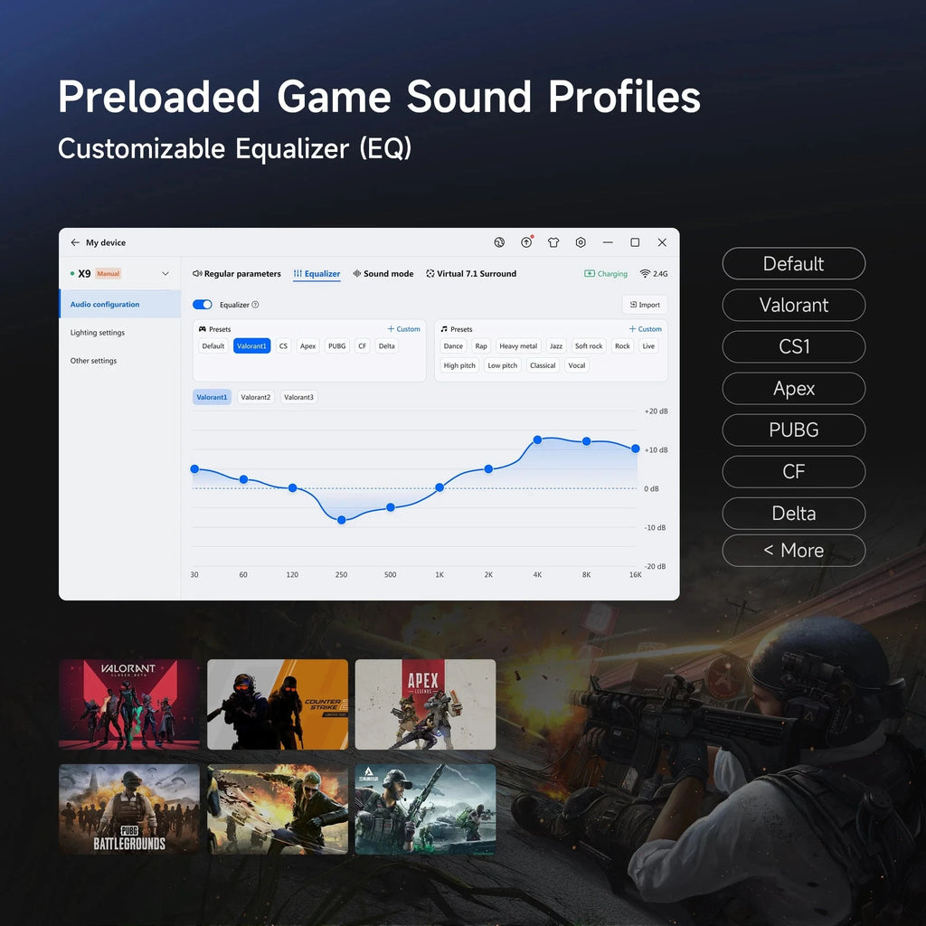 MCHOSE X9 Wireless Gaming Headset.