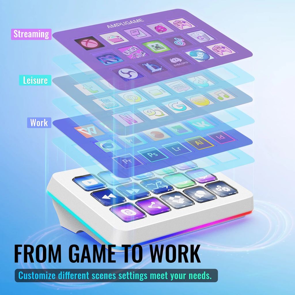 FIFINE D6 15-Key Programmable Macro Board.