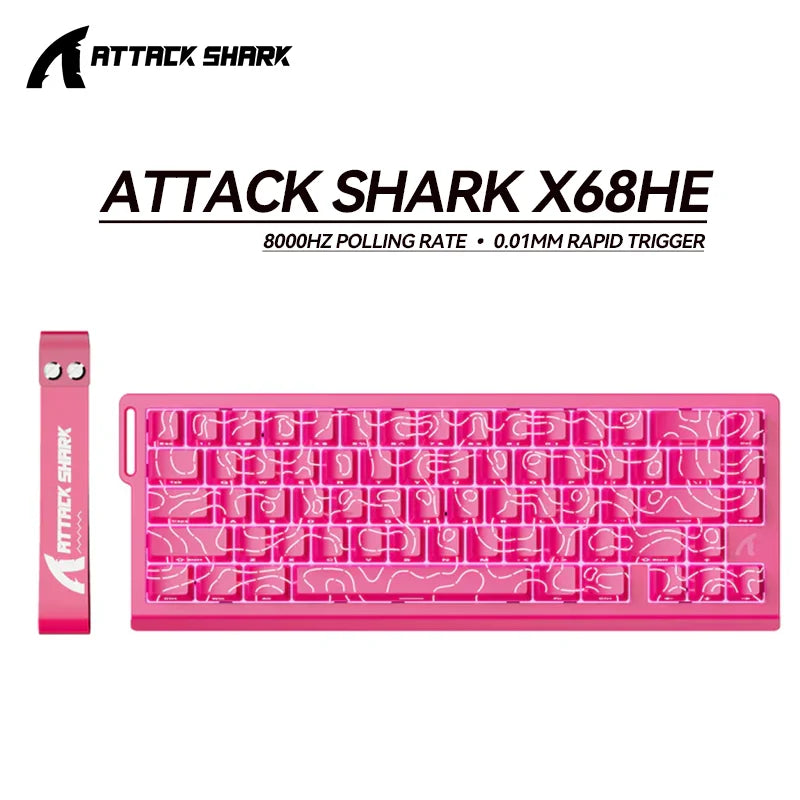 ATTACK SHARK X68HE 8KHz Wired Magnetic Gaming  Keyboard.