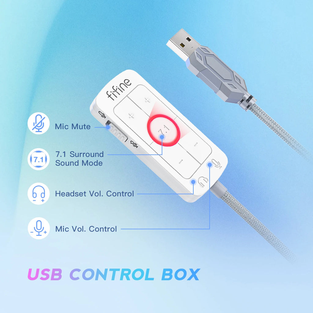 FIFINE ampligame H9W wired Gaming Headset.