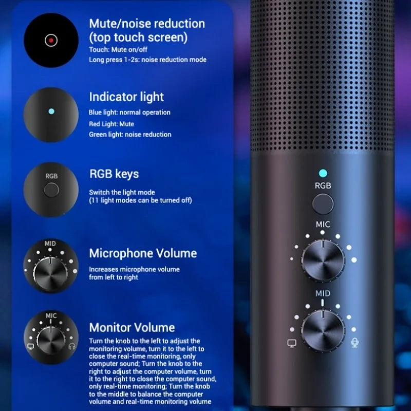 USB Microphone with boom.