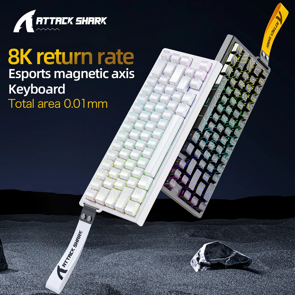 ATTACK SHARK X68HE 8KHz Wired Magnetic Gaming  Keyboard.