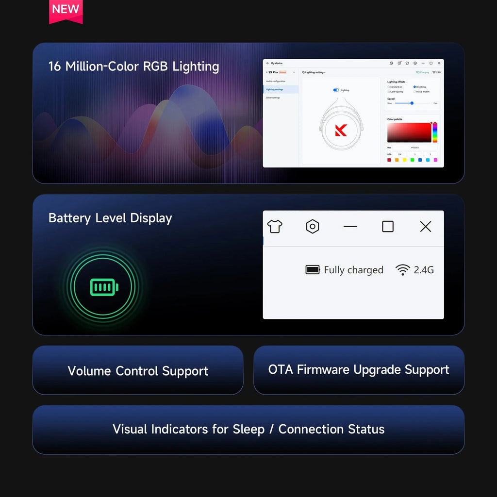 MCHOSE X9 Wireless Gaming Headset.